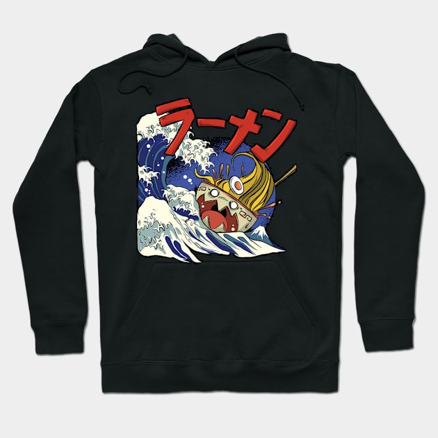 The Great Ramen Off Kanagawa the black Takaiju Hoodie by Perfect-its-you